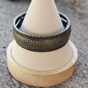 Brass Bangle Bracelet Stretchy Hammered Women's Jewelry Fall Boho